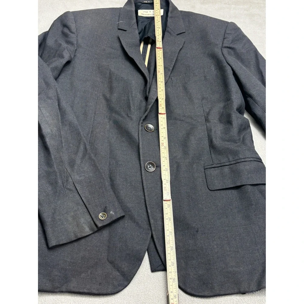 Rag & Bone Mens Blazer Sport Coat Charcoal Grey Handmade USA Size 40